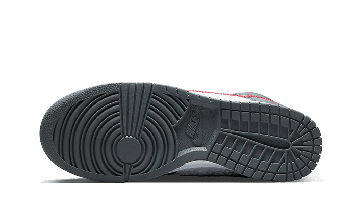 Dunk High Embossed Basketball Grey Red - NEWTREATS - SNEAKERS STORE