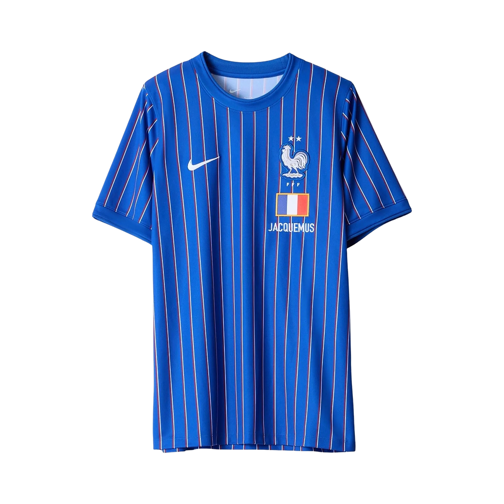 Nike x Jacquemus x France Pre Match Jersey Blue Stripe