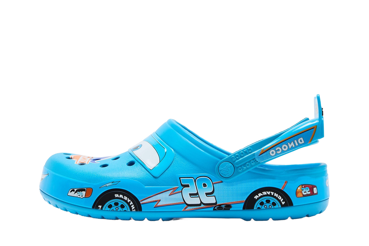 Crocs Crocband Clog Cars Lightning McQueen Dinoco — transparent background