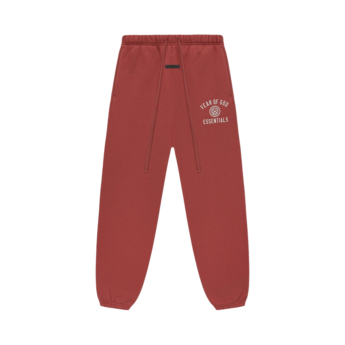 Fear of God Essentials Fleece Essential Sweatpant Crimson — transparent background