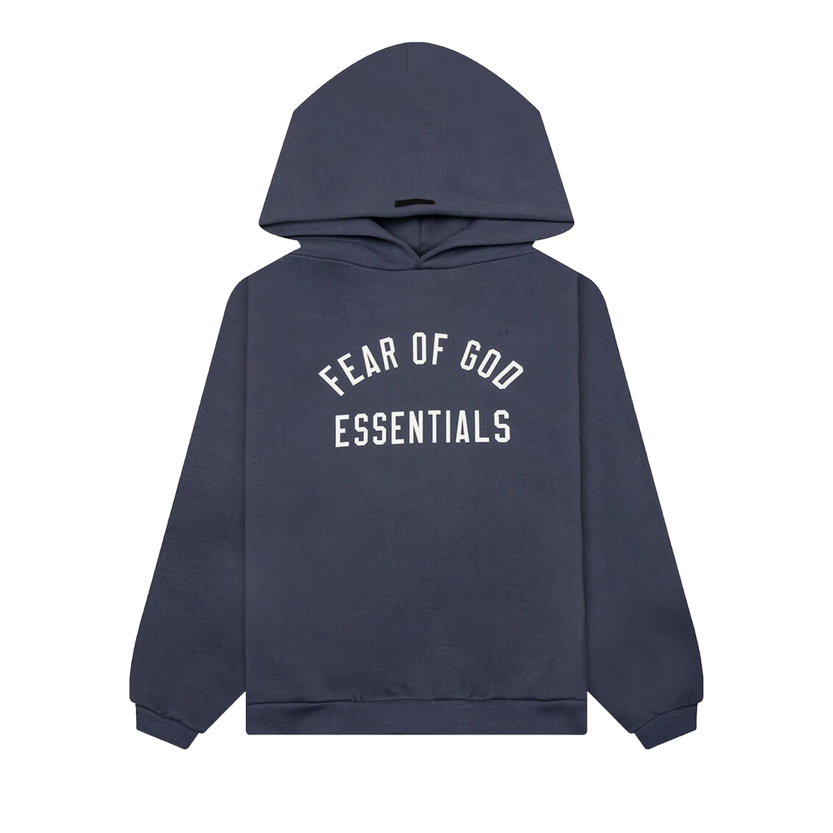 Fear of God Essentials Fleece Hoodie Marine — transparent background