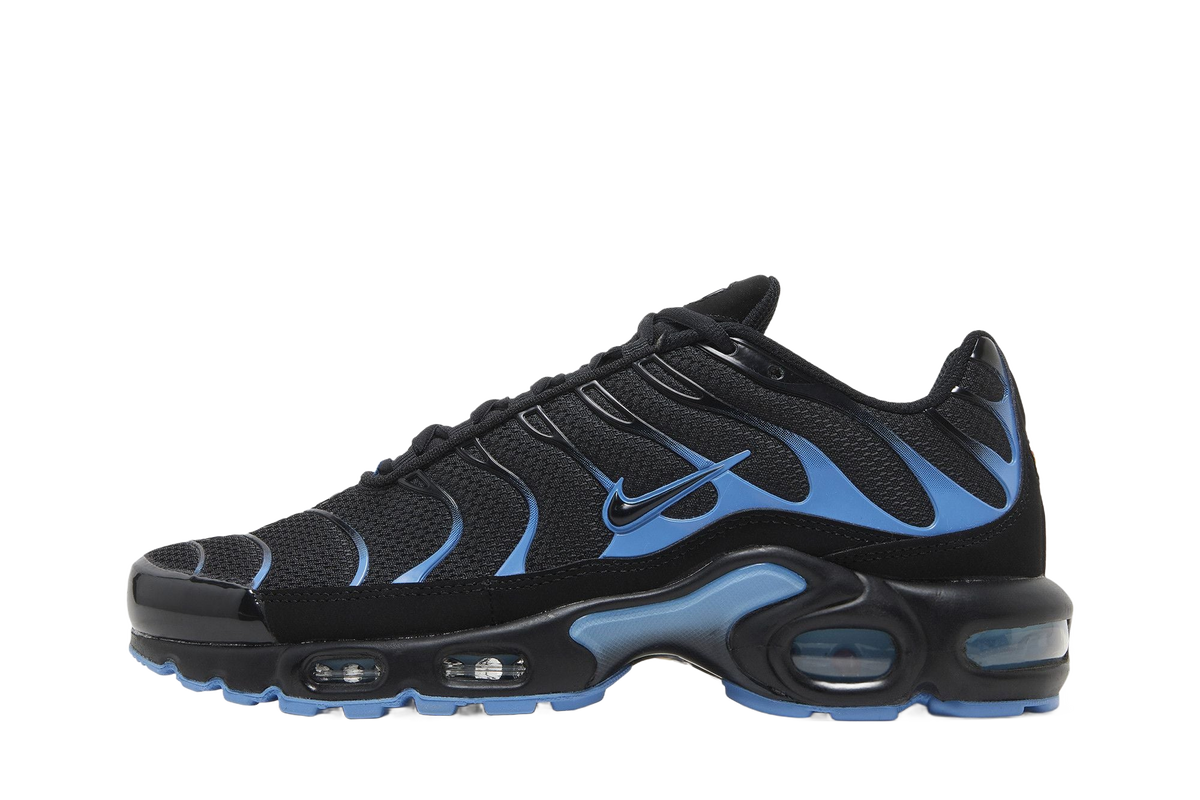 Nike Air Max Plus Black University Blue — transparent background