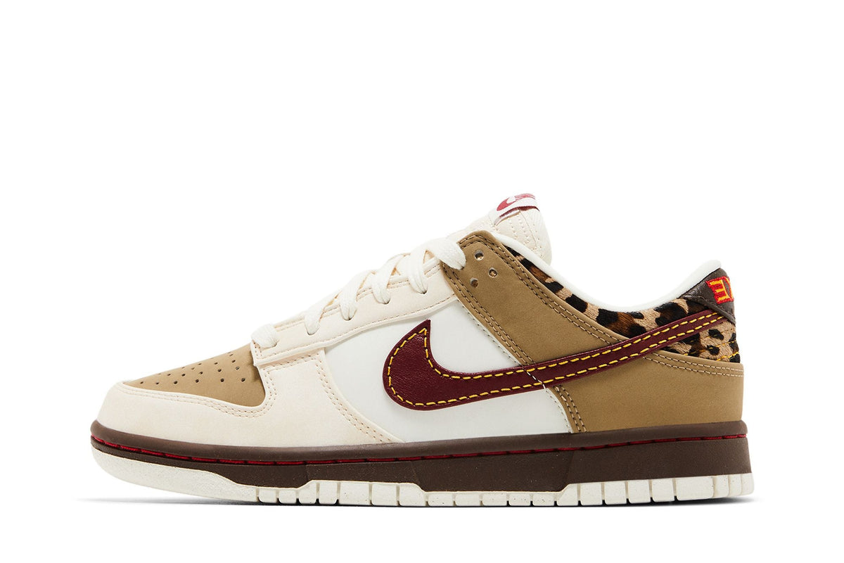Nike Dunk Low Retro Khaki Team Red Pearl White