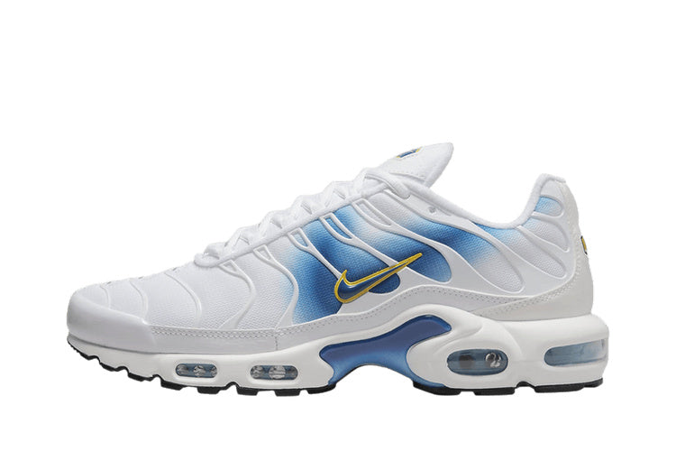 Nike Air Max Plus Spray Paint Swoosh White Blue