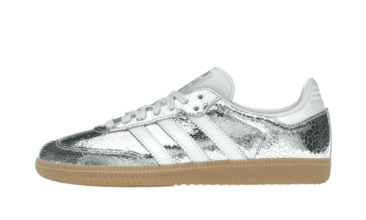 Samba OG Silver Metallic Cracked Leather - JR0035