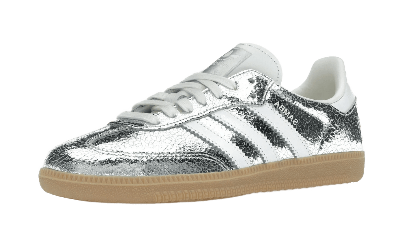 Samba OG Silver Metallic Cracked Leather - JR0035