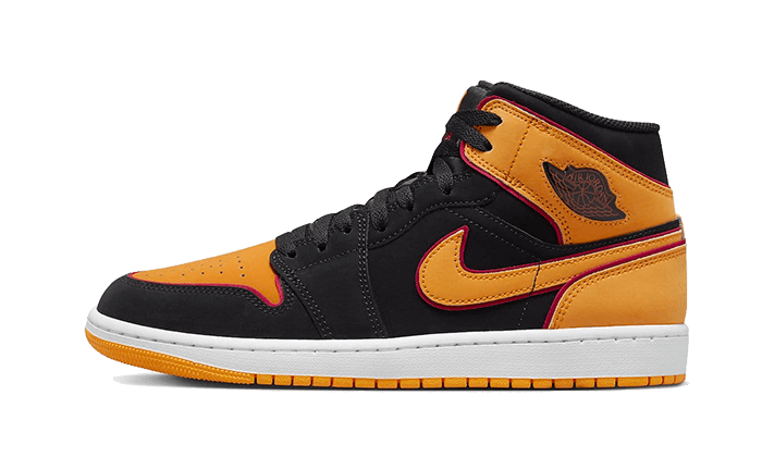 Air Jordan 1 Mid Fat Tongue Black Orange - NEWTREATS - SNEAKERS STORE