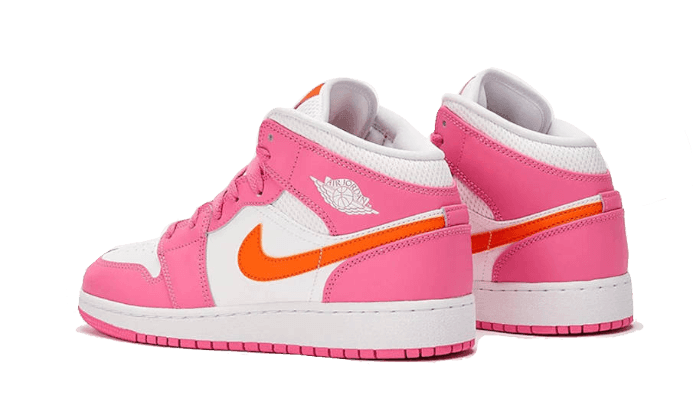 Air Jordan 1 Mid Pinksicle Safety Orange - NEWTREATS - SNEAKERS STORE