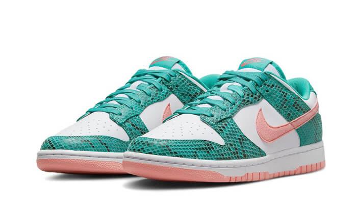 Dunk Low Snakeskin Washed Teal Bleached Coral - NEWTREATS - SNEAKERS STORE