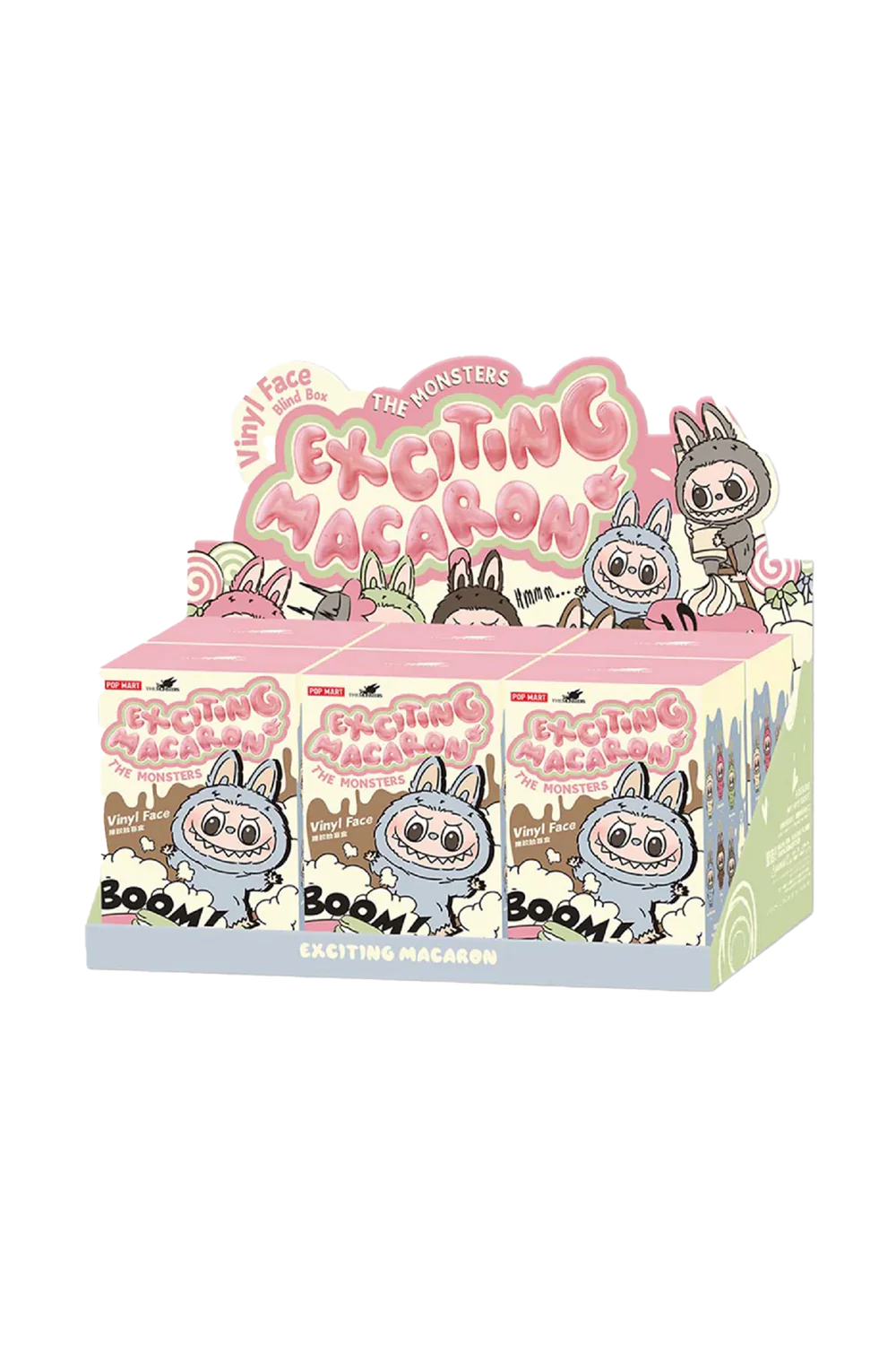 Pop Mart Labubu The Monsters Exciting Macarons Vinyl Face Blind Box Whole Set