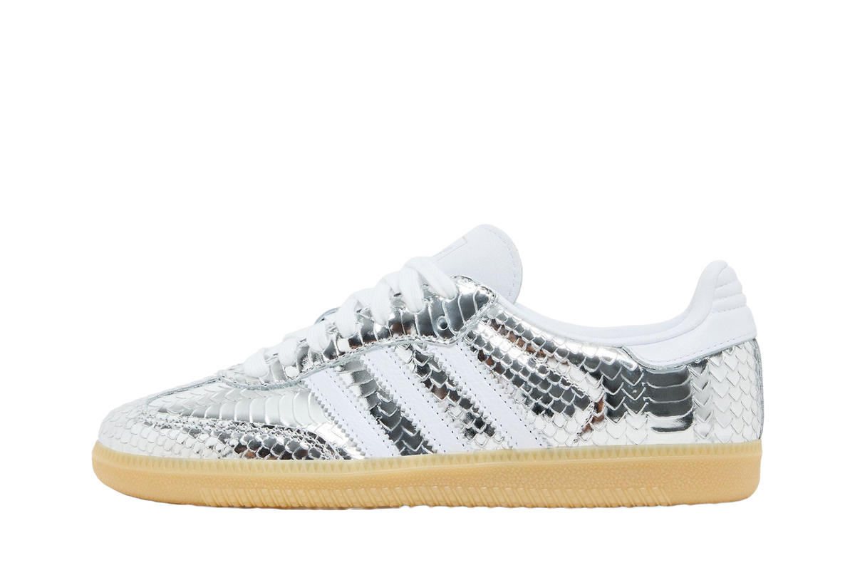 Adidas Samba OG Patent Snakeskin Silver Metallic