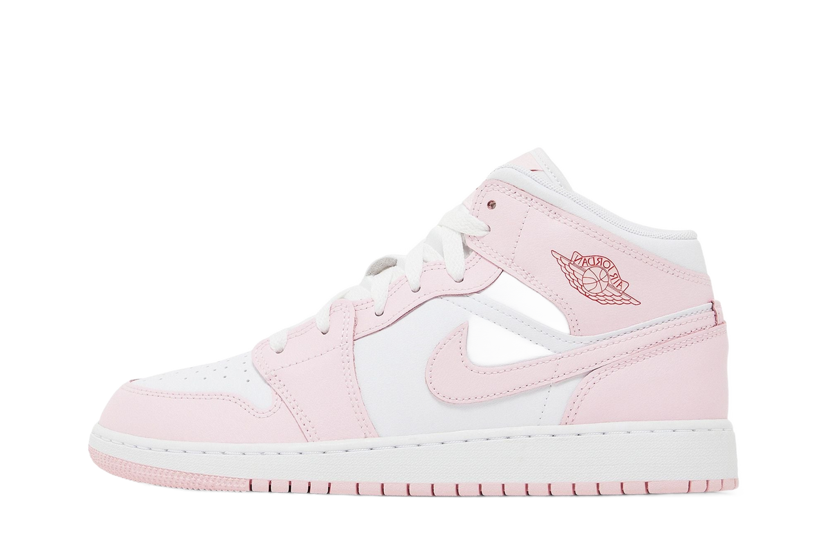 Air Jordan 1 Mid Pink Foam Fire Red