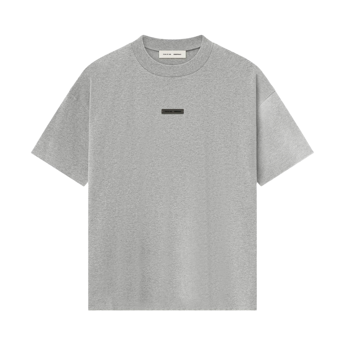 Fear of God Essentials Classic Tee Concrete Heather — transparent background