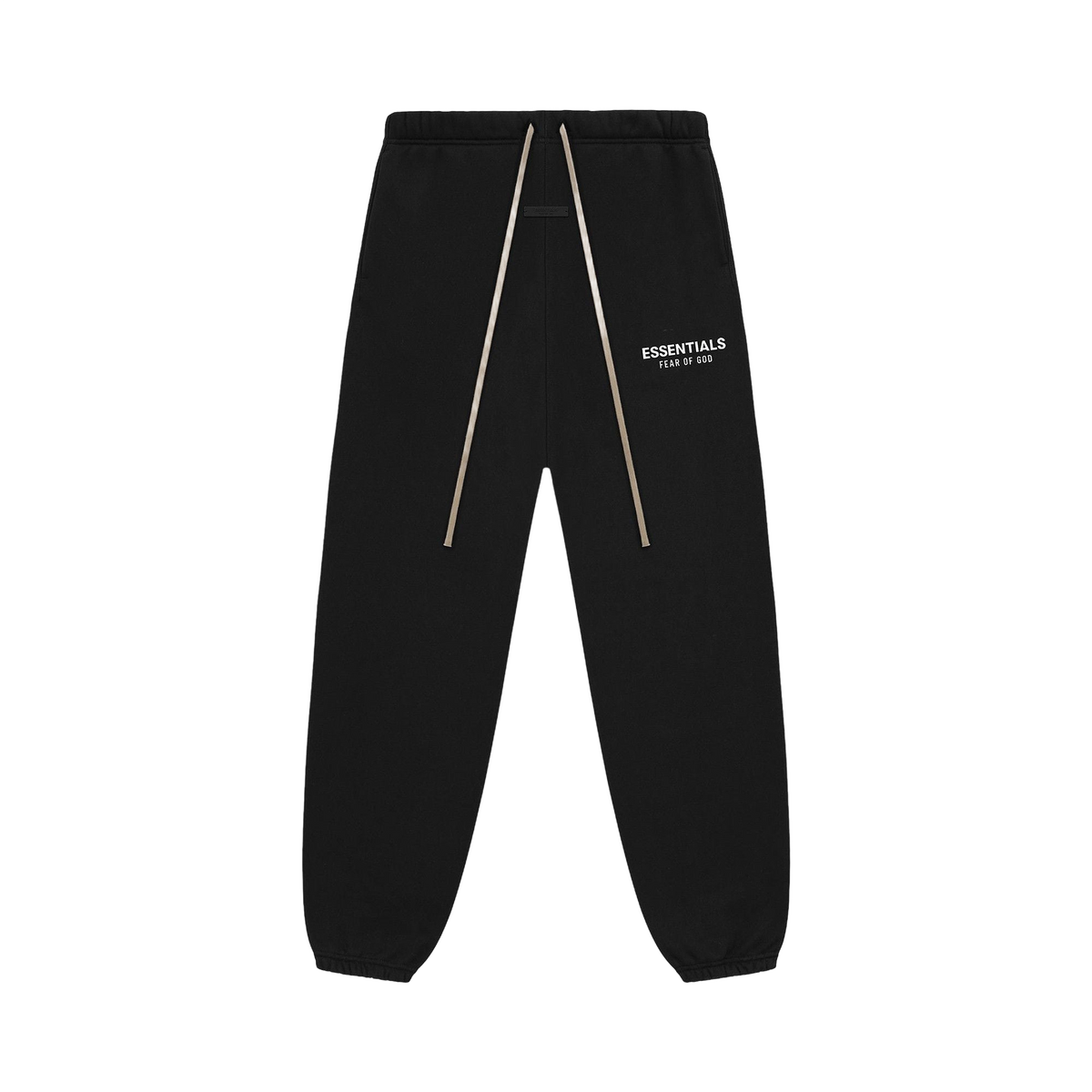 Fear of God Essentials Fleece Essential Sweatpant (FW24) Black — transparent background