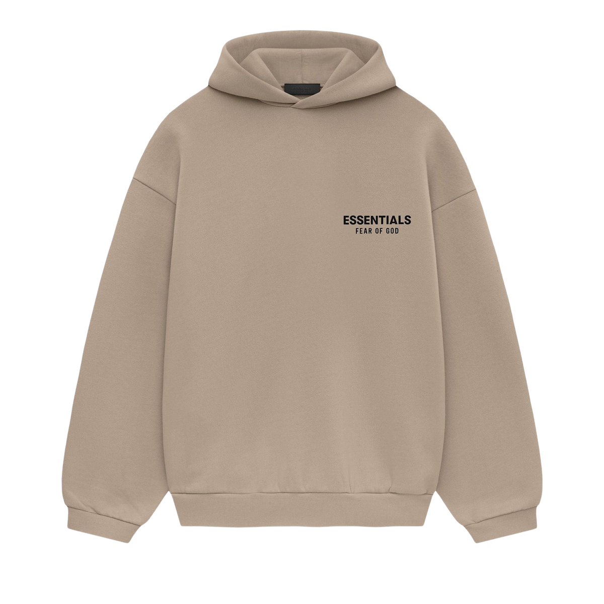 Fear of God Essentials Fleece Hoodie Desert Sand — transparent background