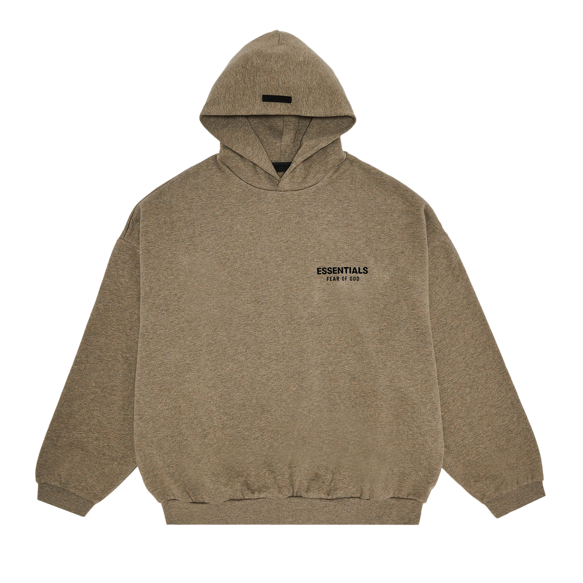 Fear of God Essentials Fleece Hoodie (FW24) Heather Gray — transparent background