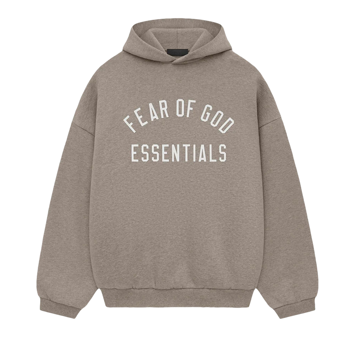 Fear of God Essentials Fleece Hoodie Heather Gray — transparent background