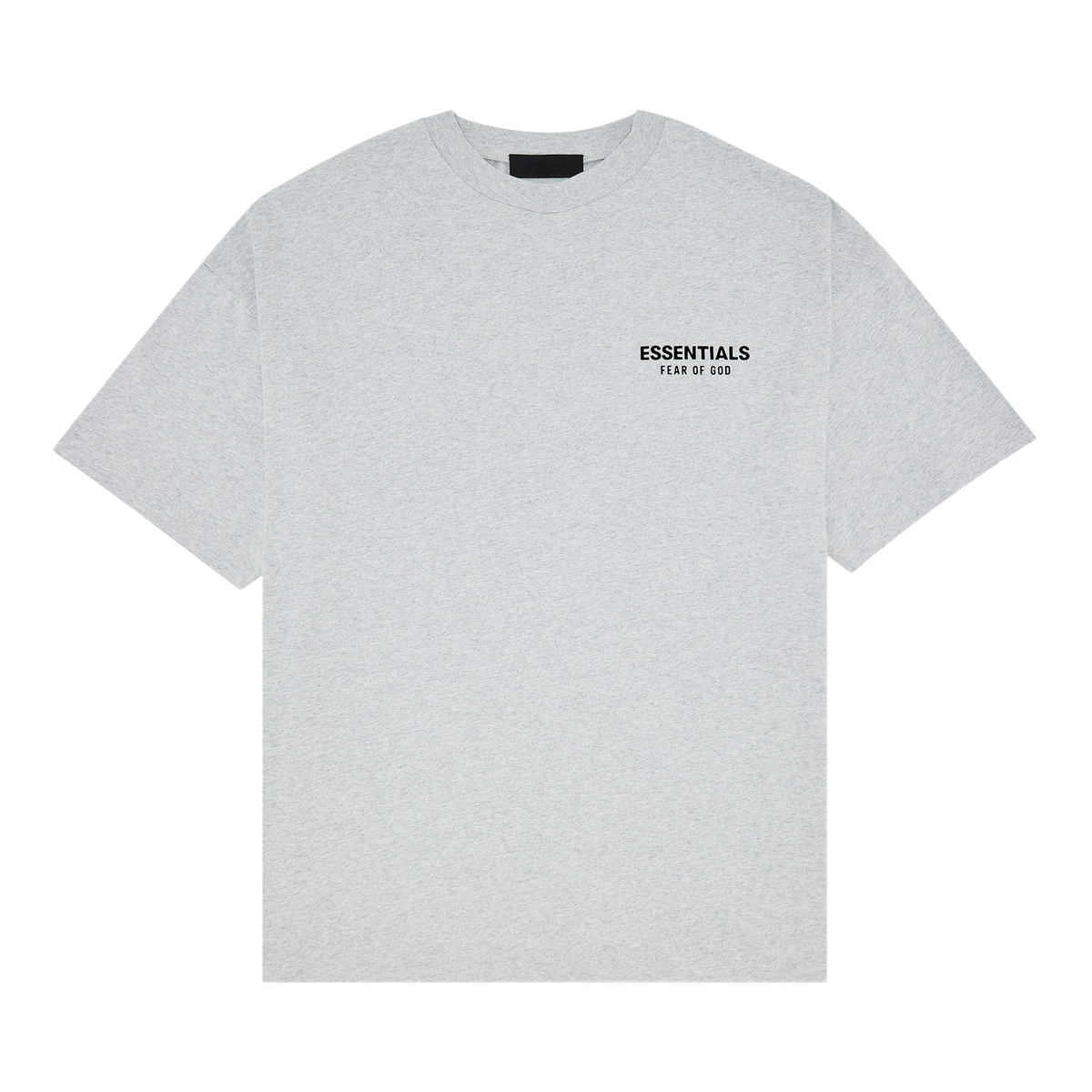 Fear of God Essentials Jersey Crewneck T-Shirt Light Heather Gray — transparent background