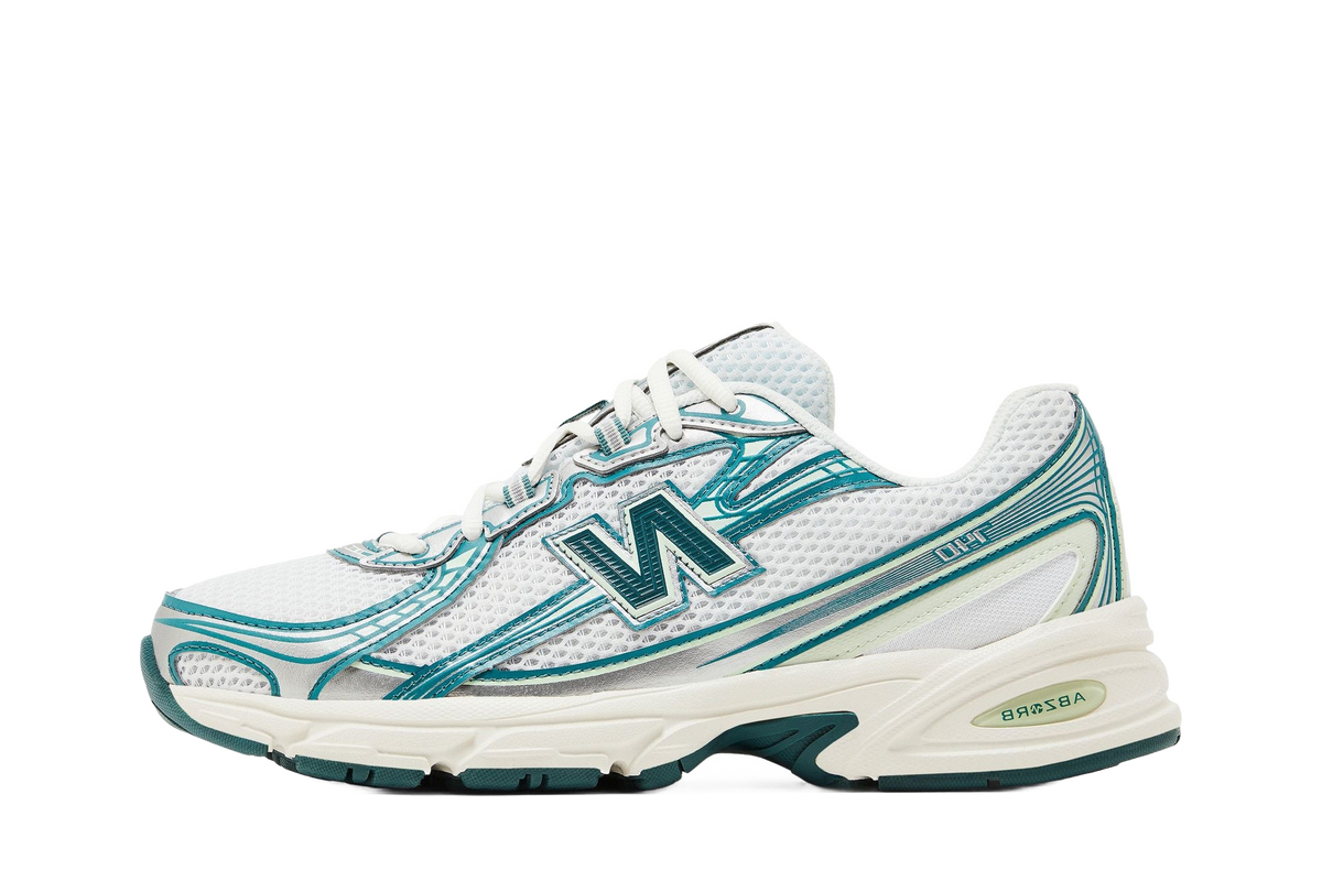 New Balance 740v2 White Marsh Green — transparent background