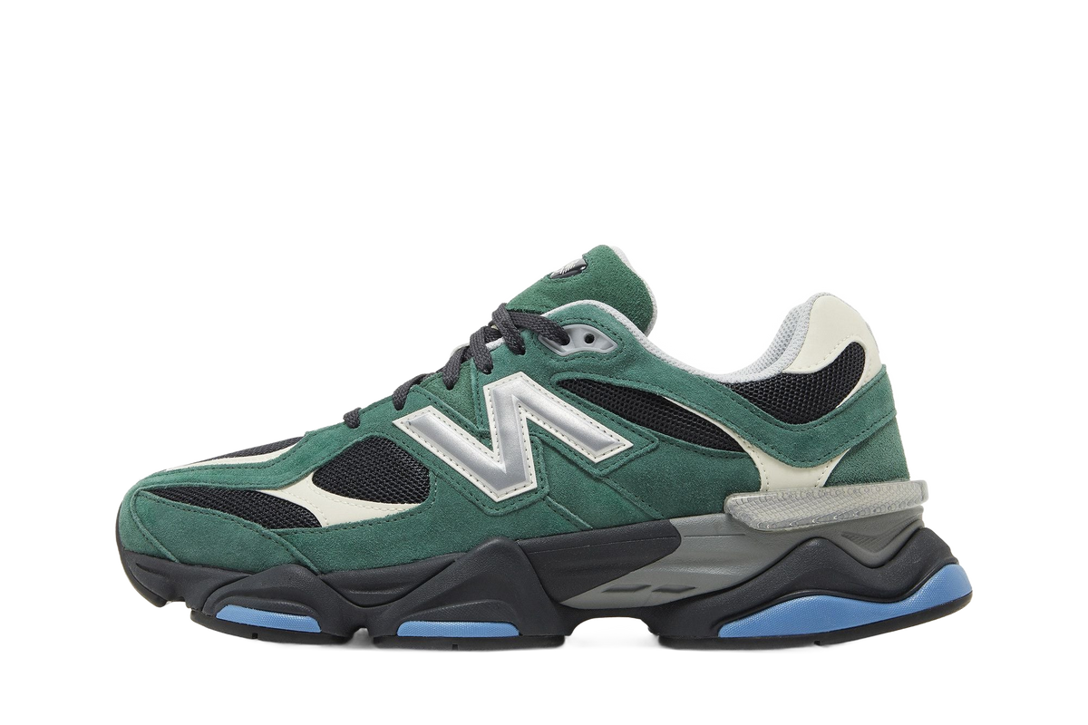 New Balance 9060 Team Forest Green — transparent background