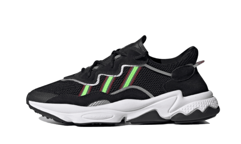 Ozweego Core Black Solar Green - NEWTREATS - SNEAKERS STORE