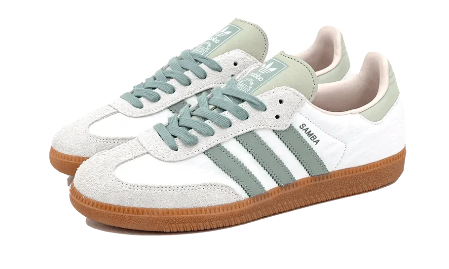 Samba OG Cloud White Silver Green - NEWTREATS - SNEAKERS STORE
