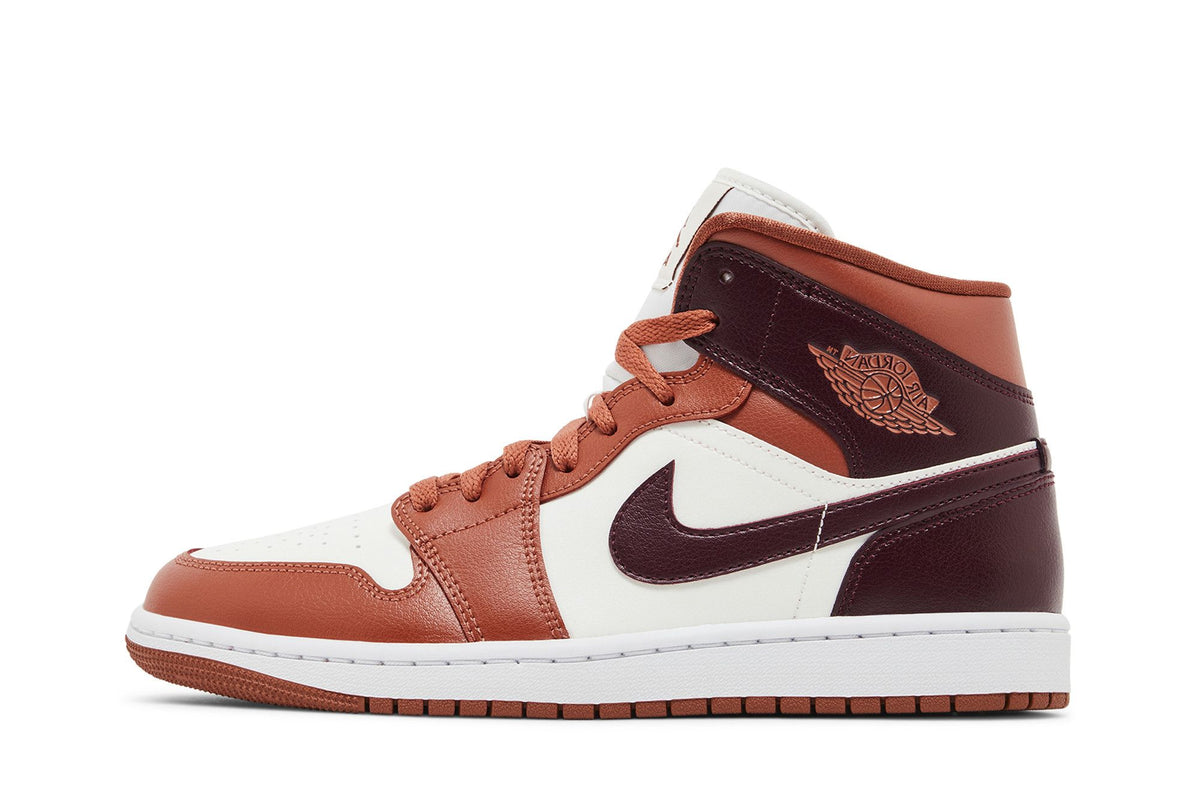Air Jordan 1 Mid Dusty Peach Night Maroon