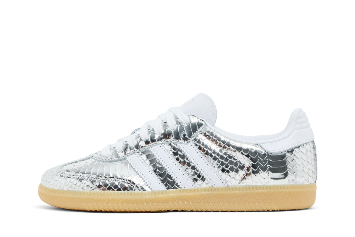 Adidas Samba OG Patent Snakeskin Silver Metallic