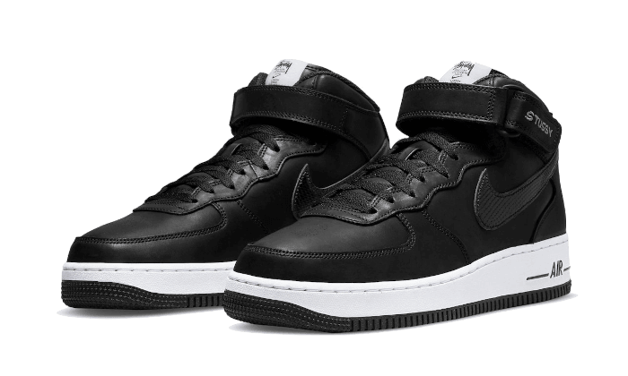 Air Force 1 Mid Stussy All Black - NEWTREATS - SNEAKERS STORE