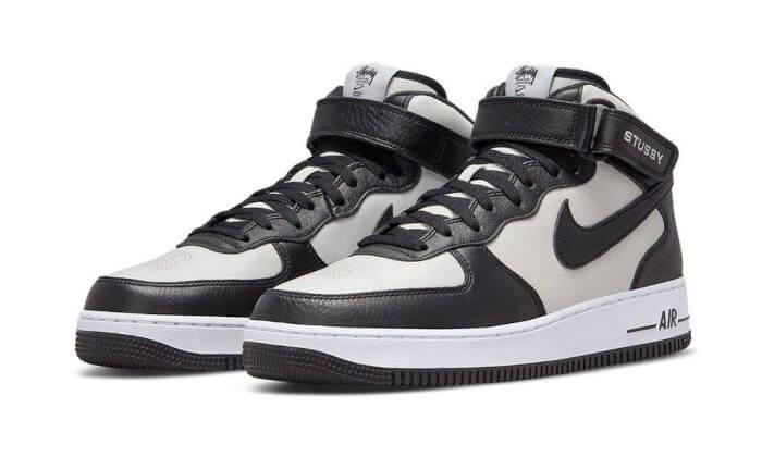 Air Force 1 Mid Stussy Grey Black - NEWTREATS - SNEAKERS STORE