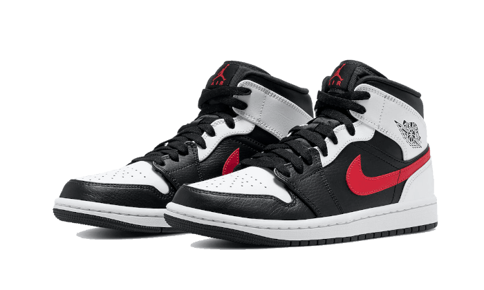 Air Jordan 1 Mid Black Chile Red White - NEWTREATS - SNEAKERS STORE