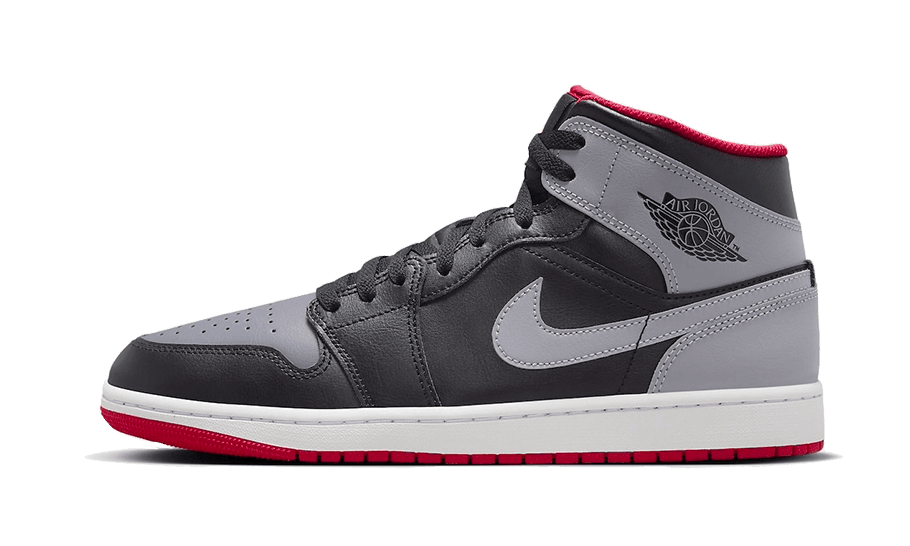 Air Jordan 1 Mid Black Grey Red - NEWTREATS - SNEAKERS STORE