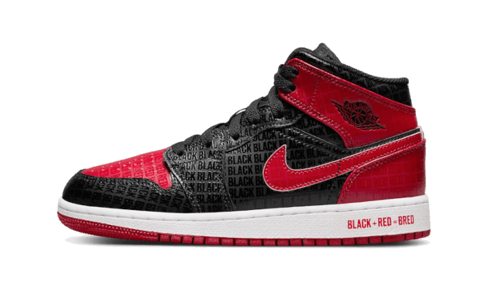 Air Jordan 1 Mid Bred Text - NEWTREATS - SNEAKERS STORE