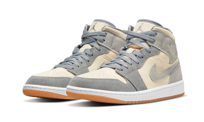 Air Jordan 1 Mid Coconut Milk Particle Grey - NEWTREATS - SNEAKERS STORE