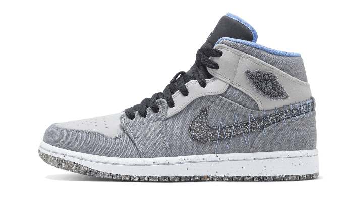 Air Jordan 1 Mid Crater Grey University Blue - NEWTREATS - SNEAKERS STORE