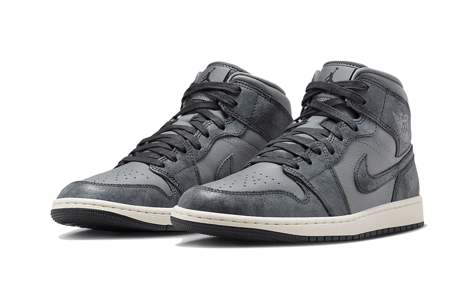 Air Jordan 1 Mid Distressed Smoke Grey - NEWTREATS - SNEAKERS STORE