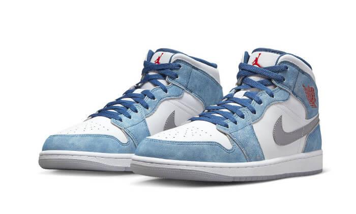 Air Jordan 1 Mid French Blue Fire Red - NEWTREATS - SNEAKERS STORE