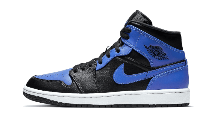 Air Jordan 1 Mid Hyper Royal Tumbled Leather - NEWTREATS - SNEAKERS STORE