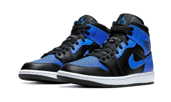 Air Jordan 1 Mid Hyper Royal Tumbled Leather - NEWTREATS - SNEAKERS STORE