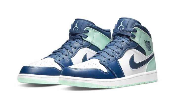 Air Jordan 1 Mid Mystic Navy Mint Foam - NEWTREATS - SNEAKERS STORE