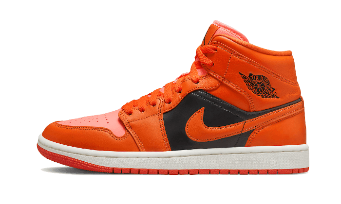 Air Jordan 1 Mid Orange Black - NEWTREATS - SNEAKERS STORE
