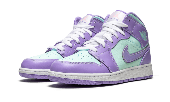 Air Jordan 1 Mid Purple Aqua - NEWTREATS - SNEAKERS STORE