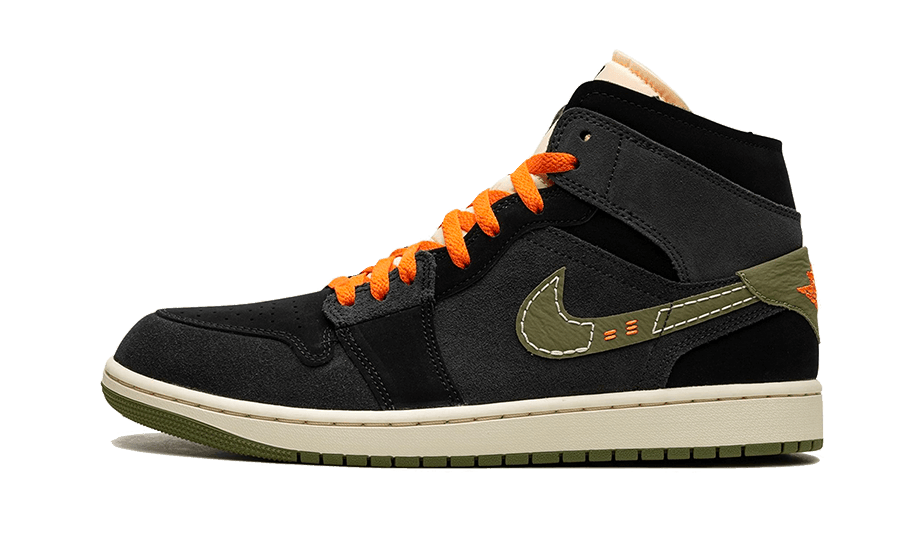 Air Jordan 1 Mid SE Craft Anthracite Light Olive - NEWTREATS - SNEAKERS STORE