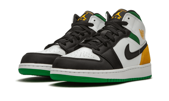 Air Jordan 1 Mid SE White Laser Orange Lucky Green - NEWTREATS - SNEAKERS STORE