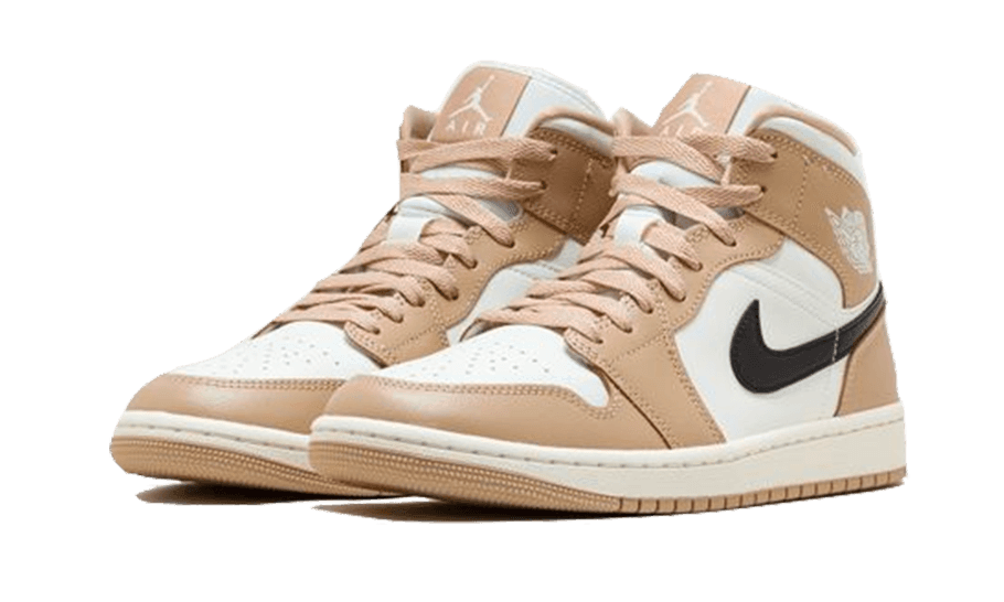 Air Jordan 1 Mid Tan Black - NEWTREATS - SNEAKERS STORE