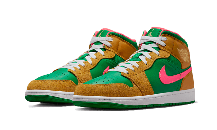 Air Jordan 1 Mid Wheat Watermelon - NEWTREATS - SNEAKERS STORE