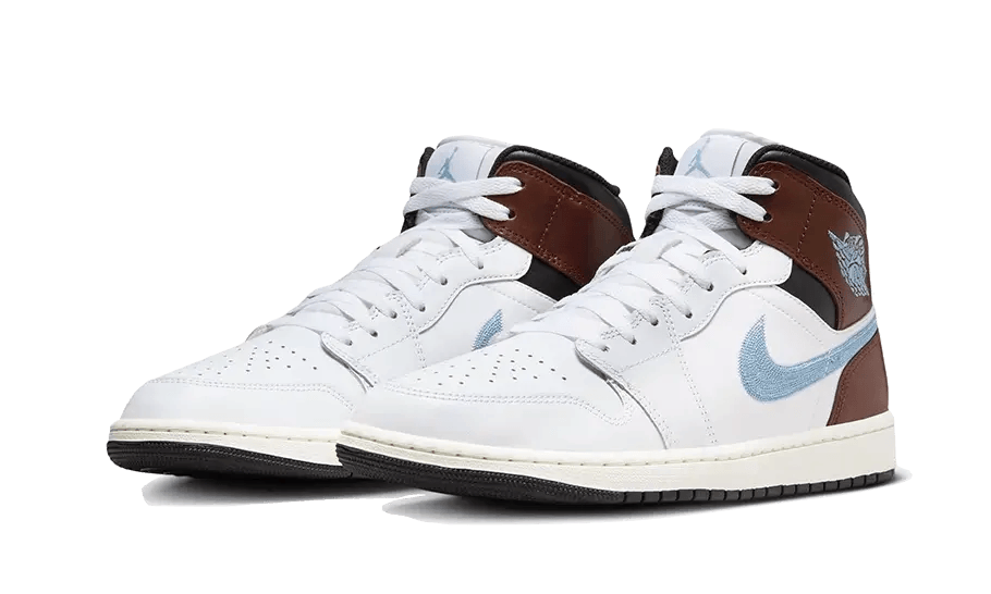 Air Jordan 1 Retro Mid SE Brown Blue Grey - NEWTREATS - SNEAKERS STORE