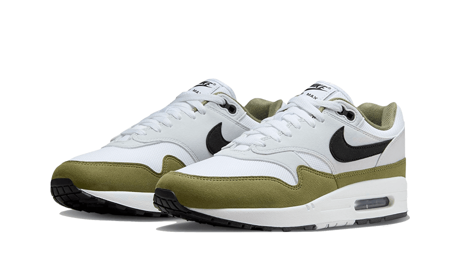 Air Max 1 White Black Medium Olive - NEWTREATS - SNEAKERS STORE