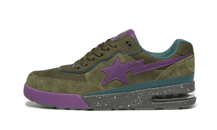 Bape Road Sta Dark Green Suede - NEWTREATS - SNEAKERS STORE