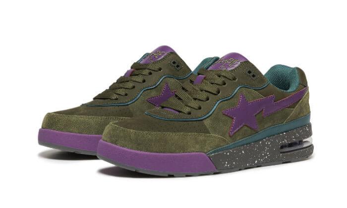 Bape Road Sta Dark Green Suede - NEWTREATS - SNEAKERS STORE